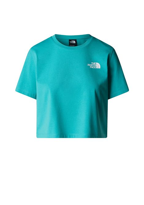 T-shirt The North Face Simple Dome Cropped Turchese Donna THE NORTH FACE | T-shirt | NF0A87U4-E6F1